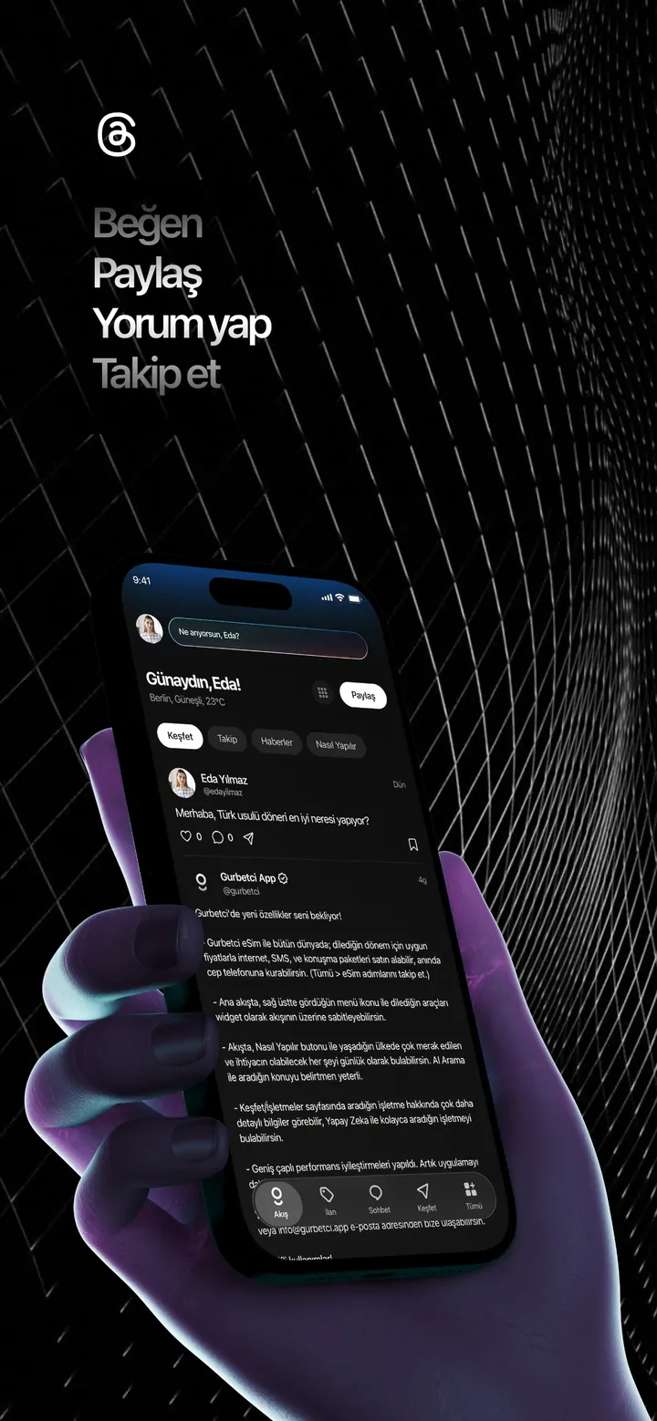 Gurbetci app screenshot 2